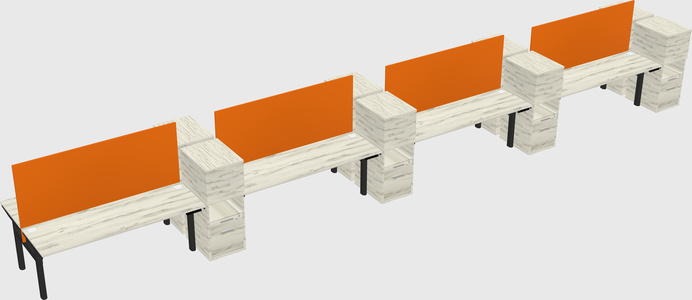 Shared electric desk + cabinet