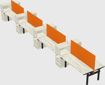 Shared electric desk + cabinet
