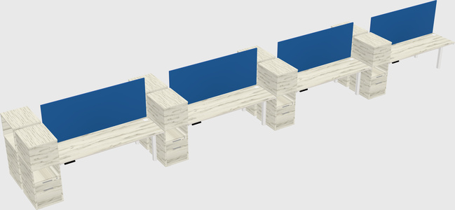 Shared electric desk + cabinet