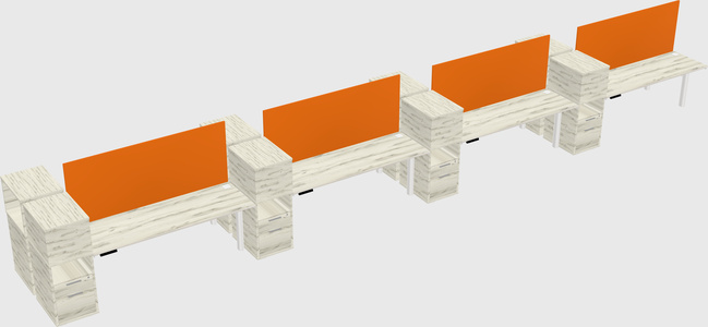 Shared electric desk + cabinet