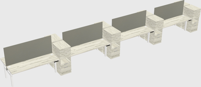 Shared electric desk + cabinet