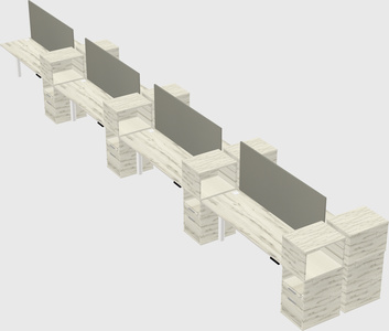 Shared electric desk + cabinet