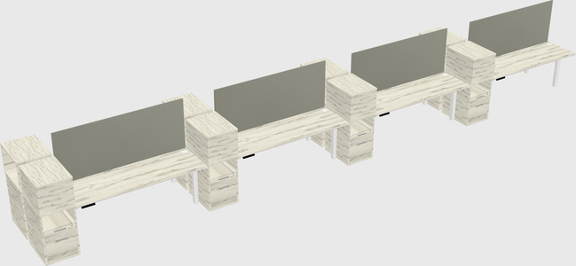 Shared electric desk + cabinet