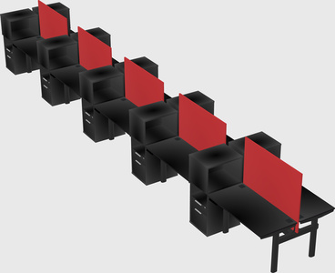 Shared electric desk + cabinet
