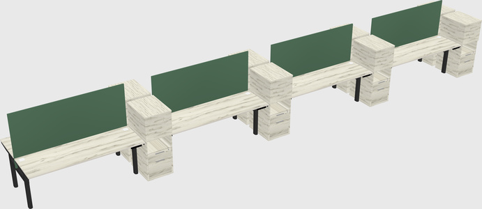 Shared electric desk + cabinet