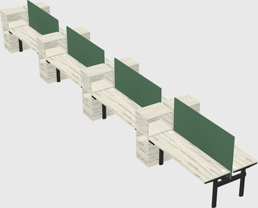 Shared electric desk + cabinet