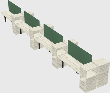 Shared electric desk + cabinet