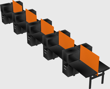 Shared electric desk + cabinet