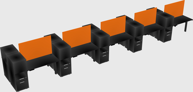 Shared electric desk + cabinet