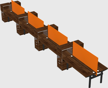 Shared electric desk + cabinet