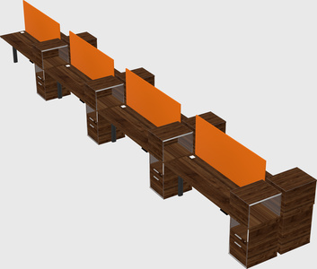 Shared electric desk + cabinet