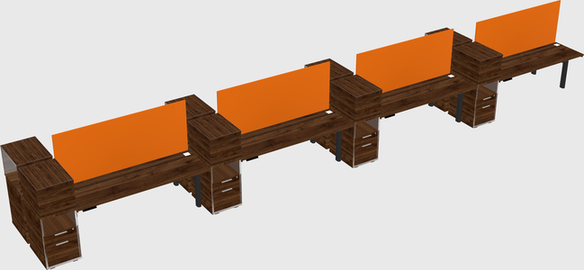 Shared electric desk + cabinet
