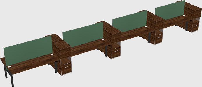 Shared electric desk + cabinet