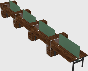 Shared electric desk + cabinet