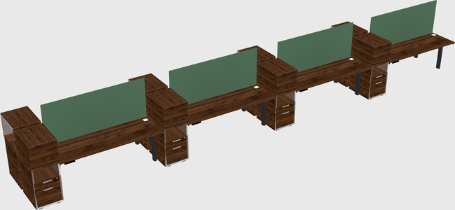 Shared electric desk + cabinet