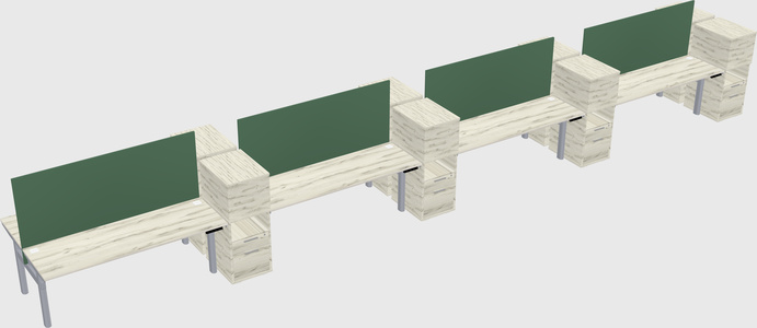 Shared electric desk + cabinet
