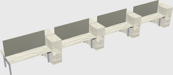 Shared electric desk + cabinet