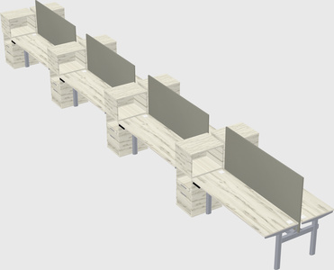 Shared electric desk + cabinet