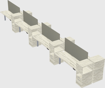 Shared electric desk + cabinet