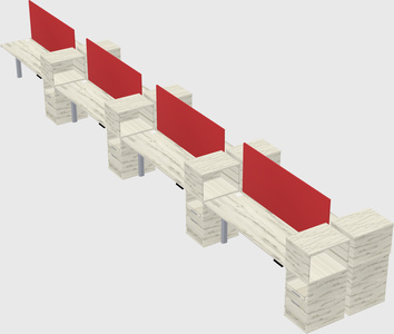 Shared electric desk + cabinet