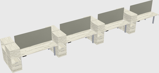 Shared electric desk + cabinet