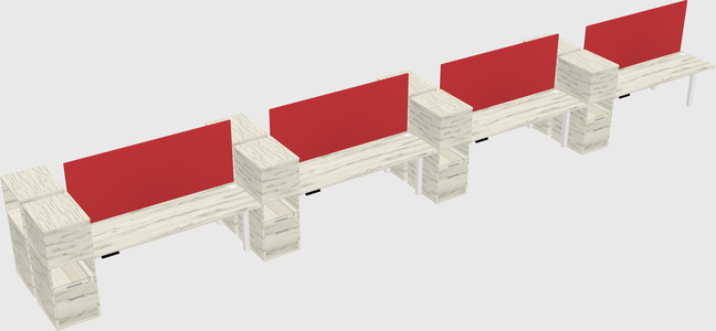 Shared electric desk + cabinet
