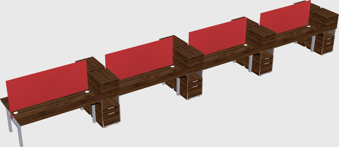 Shared electric desk + cabinet