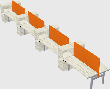 Shared electric desk + cabinet