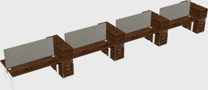 Shared electric desk + cabinet