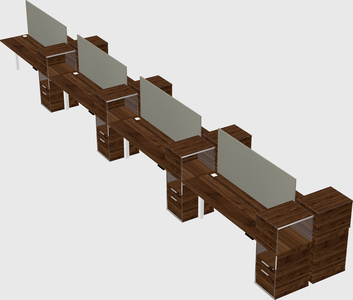 Shared electric desk + cabinet
