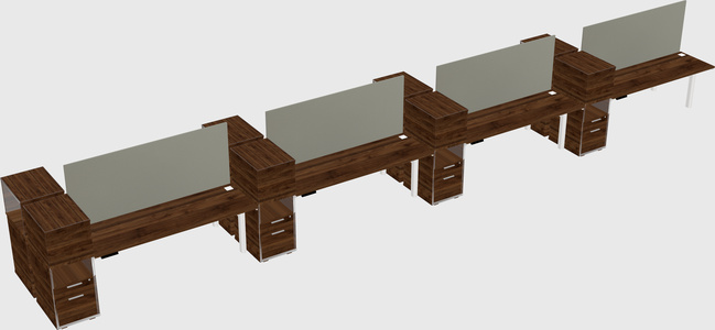 Shared electric desk + cabinet