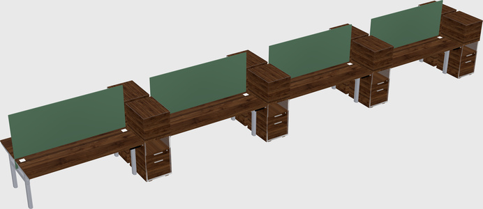Shared electric desk + cabinet