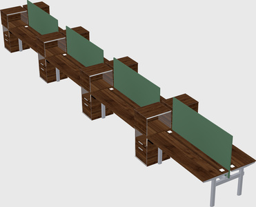Shared electric desk + cabinet