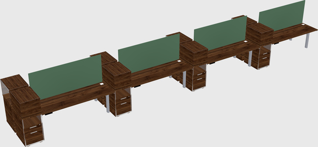 Shared electric desk + cabinet