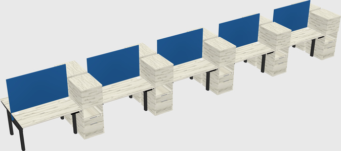 Shared electric desk + cabinet