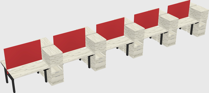 Shared electric desk + cabinet