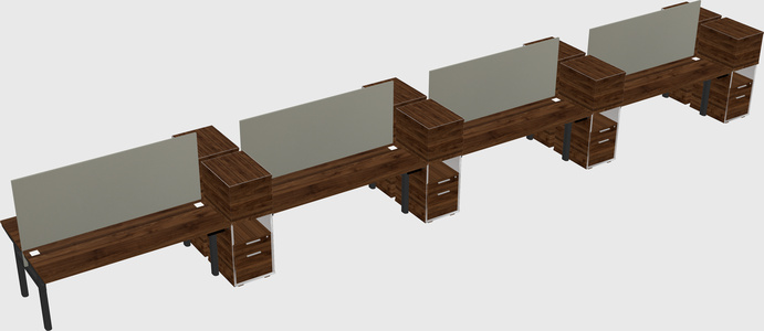 Shared electric desk + cabinet
