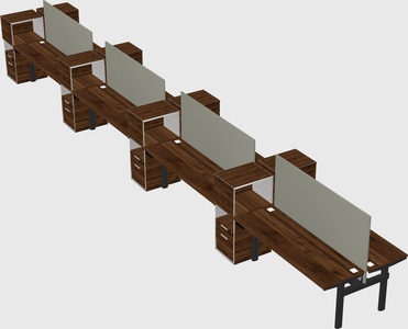 Shared electric desk + cabinet