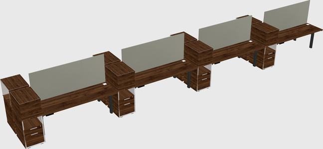 Shared electric desk + cabinet
