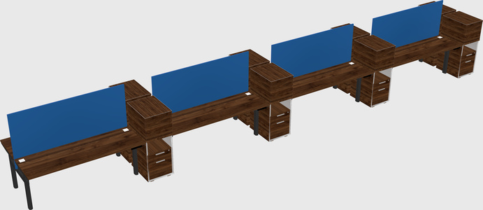 Shared electric desk + cabinet