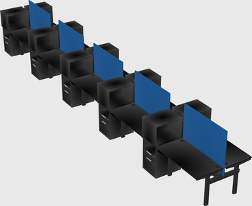 Shared electric desk + cabinet
