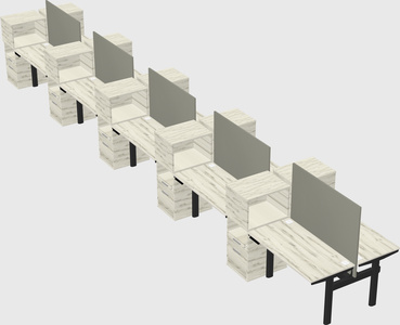 Shared electric desk + cabinet