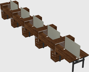 Shared electric desk + cabinet