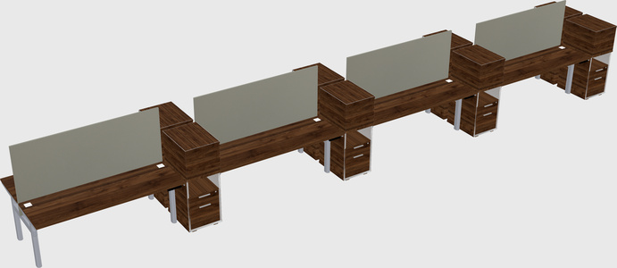 Shared electric desk + cabinet