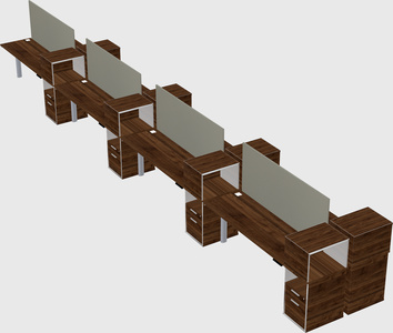 Shared electric desk + cabinet