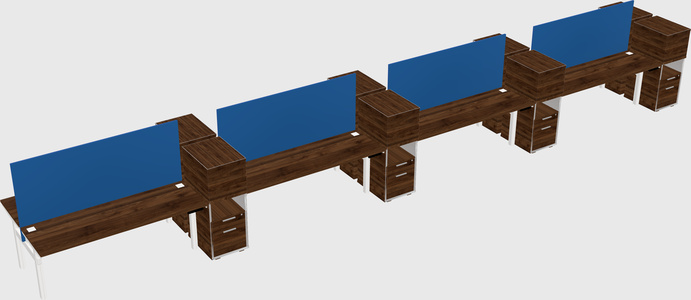Shared electric desk + cabinet