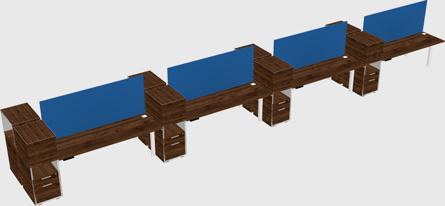 Shared electric desk + cabinet