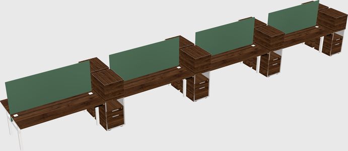 Shared electric desk + cabinet