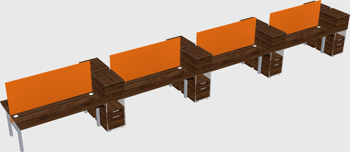 Shared electric desk + cabinet