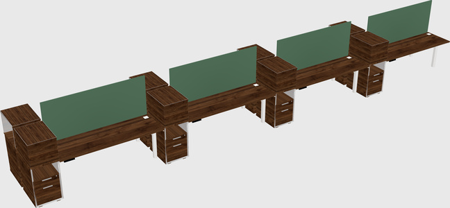 Shared electric desk + cabinet